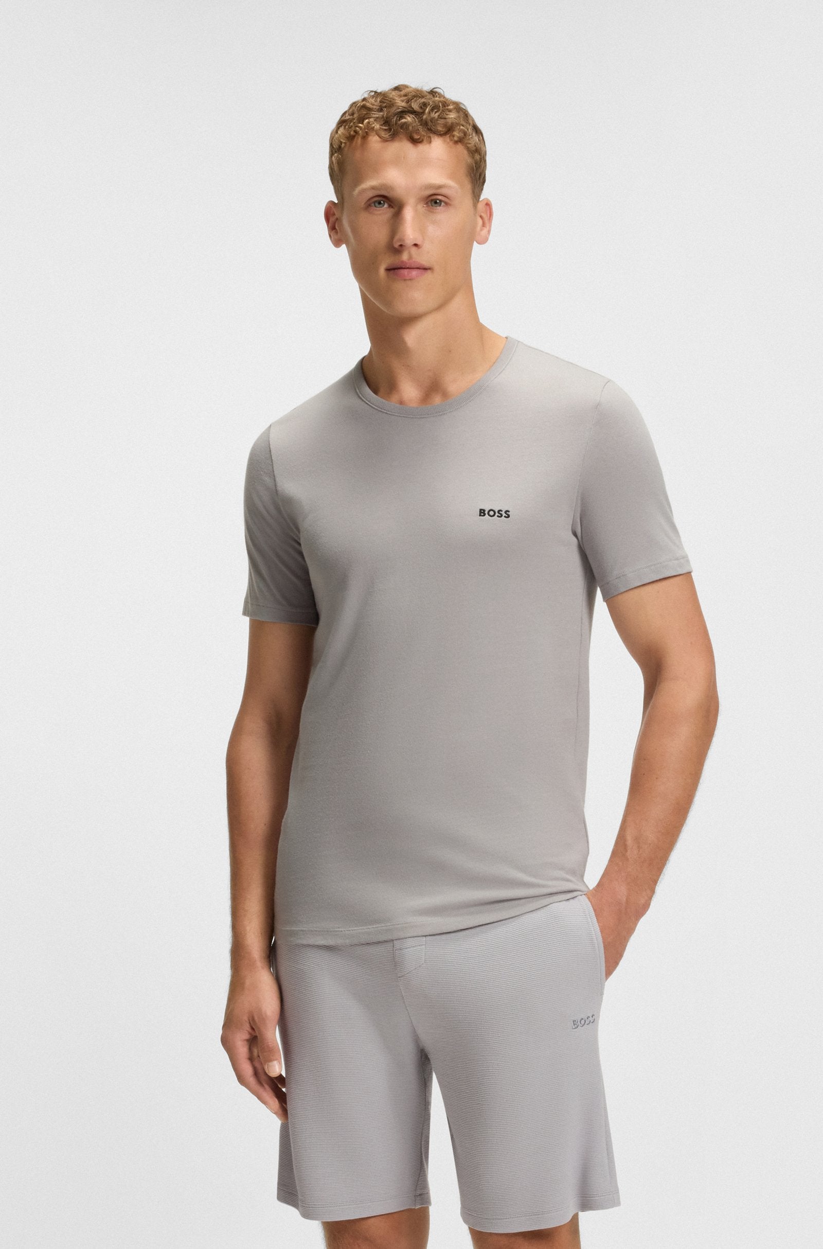 Hugo Boss miesten t-paita T-SHIRT CLASSIC LOGO, beige