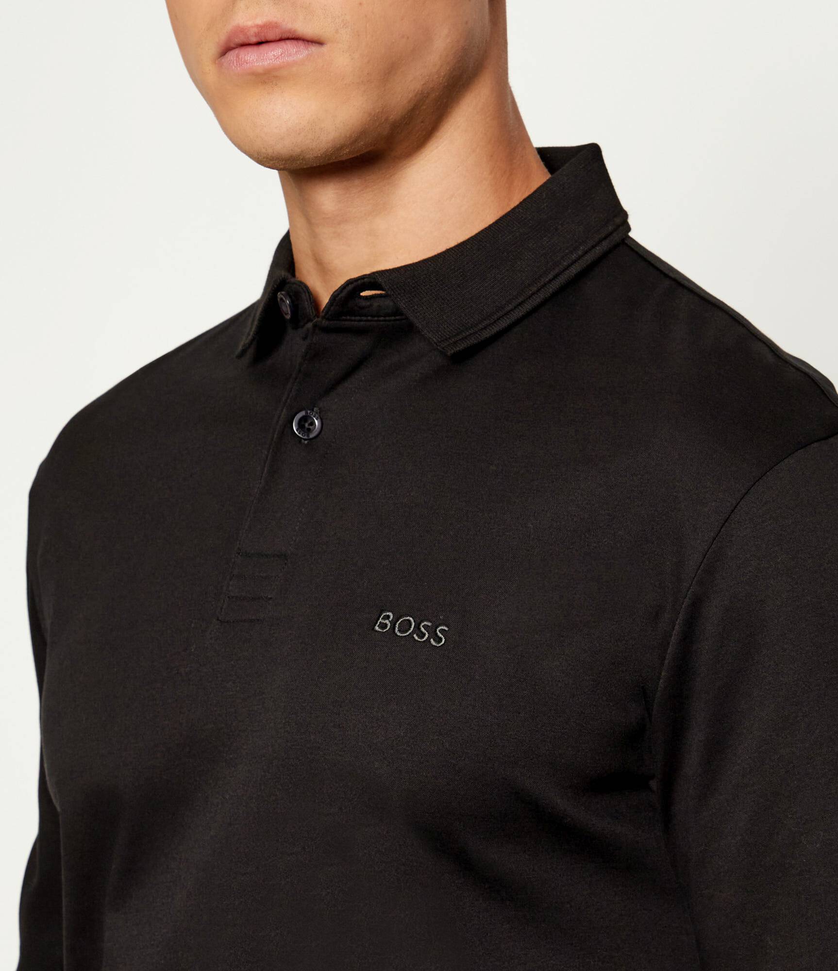 Hugo Boss miesten pitkähihainen polokauluspaita PIROL, musta