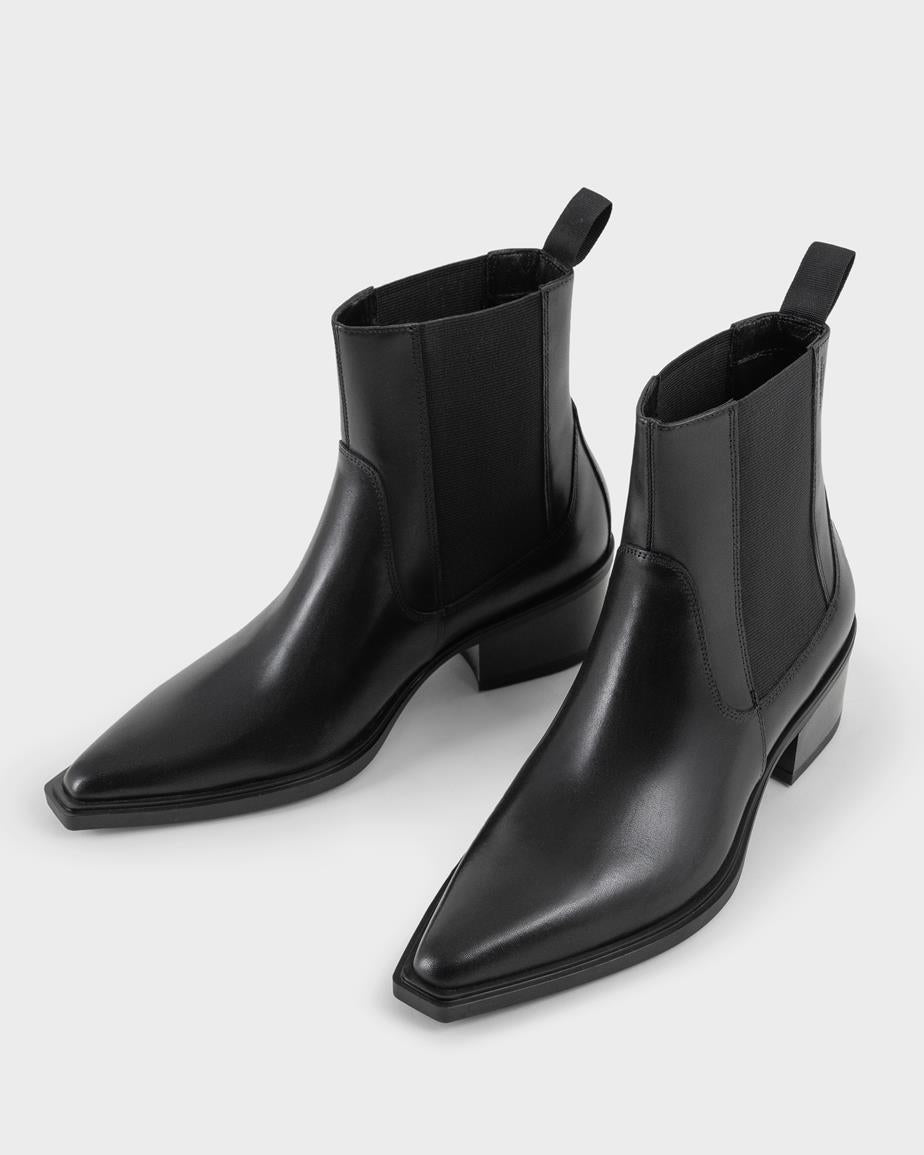 Vagabond naisten nilkkurit Kelsey Pointed Toe Chelsea Ankle Boot, musta