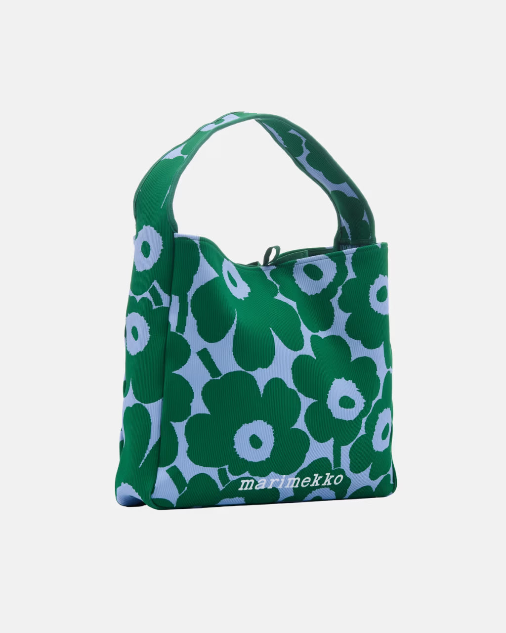 Marimekko olkalaukku Knitted Bag Large Unikko, vihreä kuosi