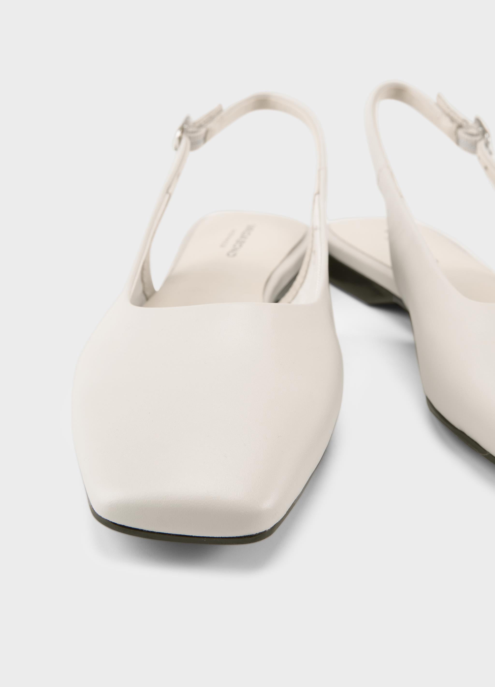 Vagabond naisten ballerinat Delia Leather, luonnonvalkoinen