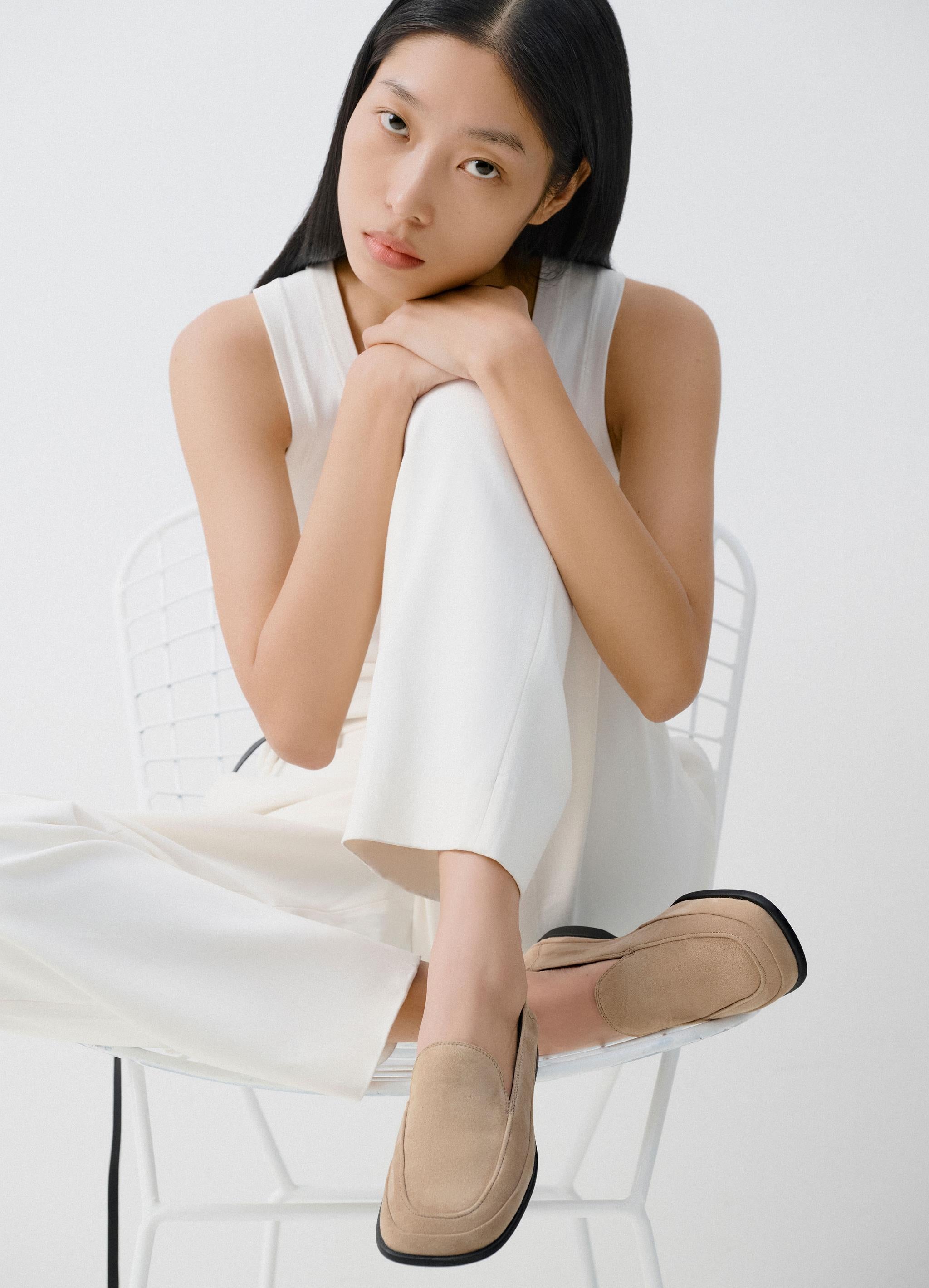 Vagabond naisten loaferit Sammie Suede, vaalea beige