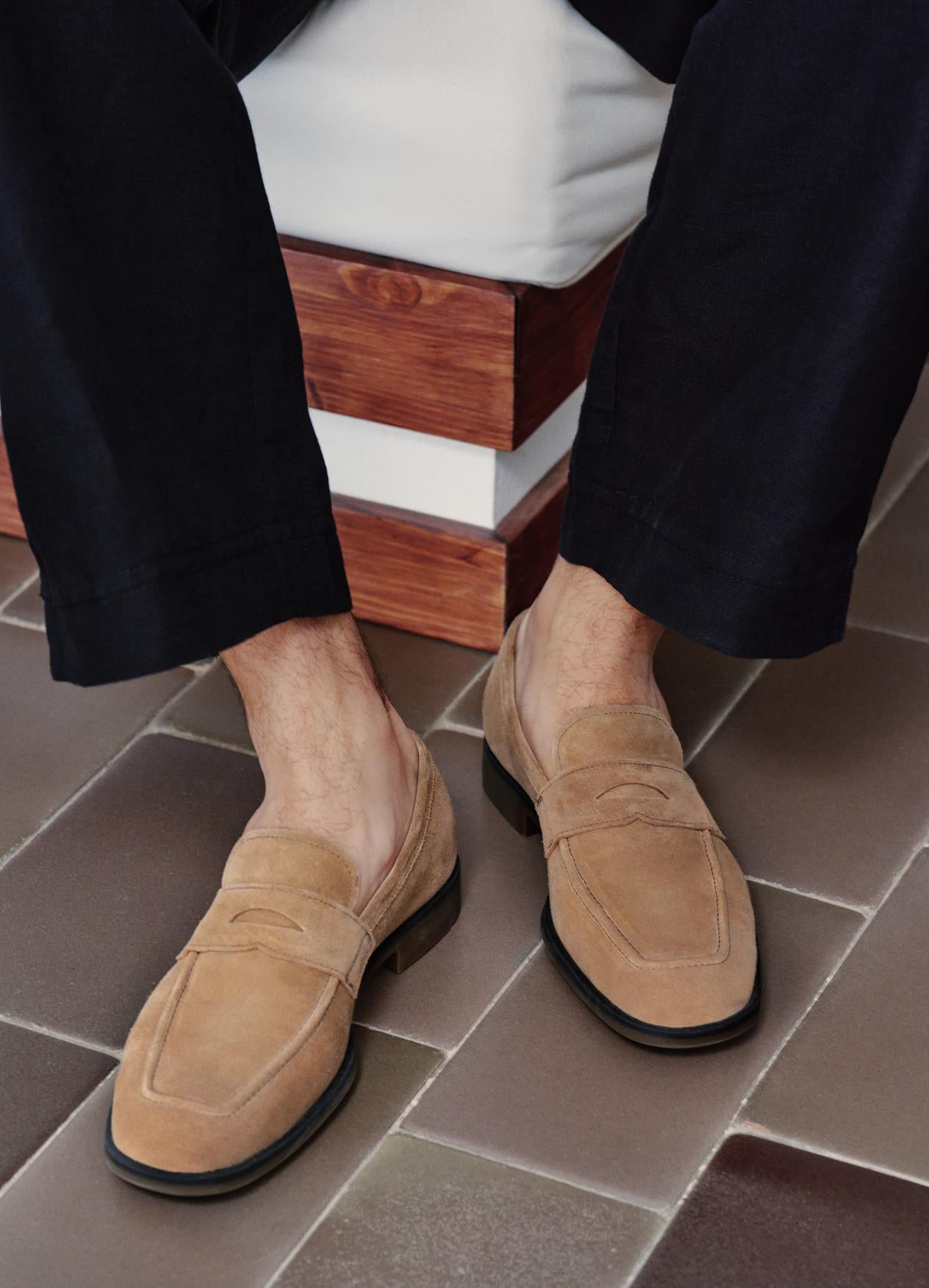 Vagabond miesten loaferit Troy Suede Loafer, vaalea beige