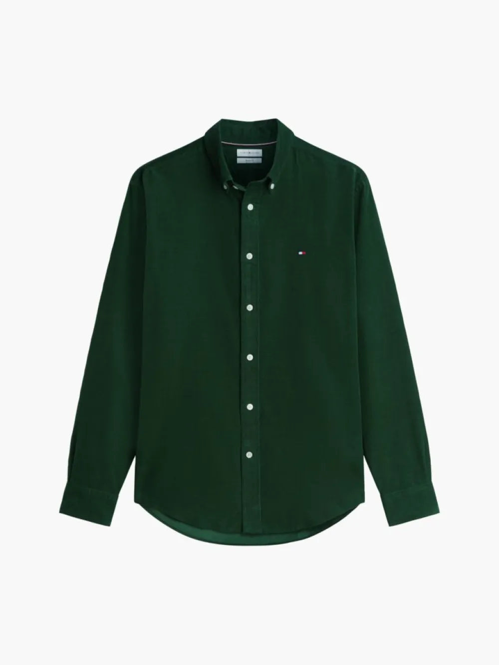 Tommy Hilfiger miesten kauluspaita Solid Corduroy RF Shirt, vihreä