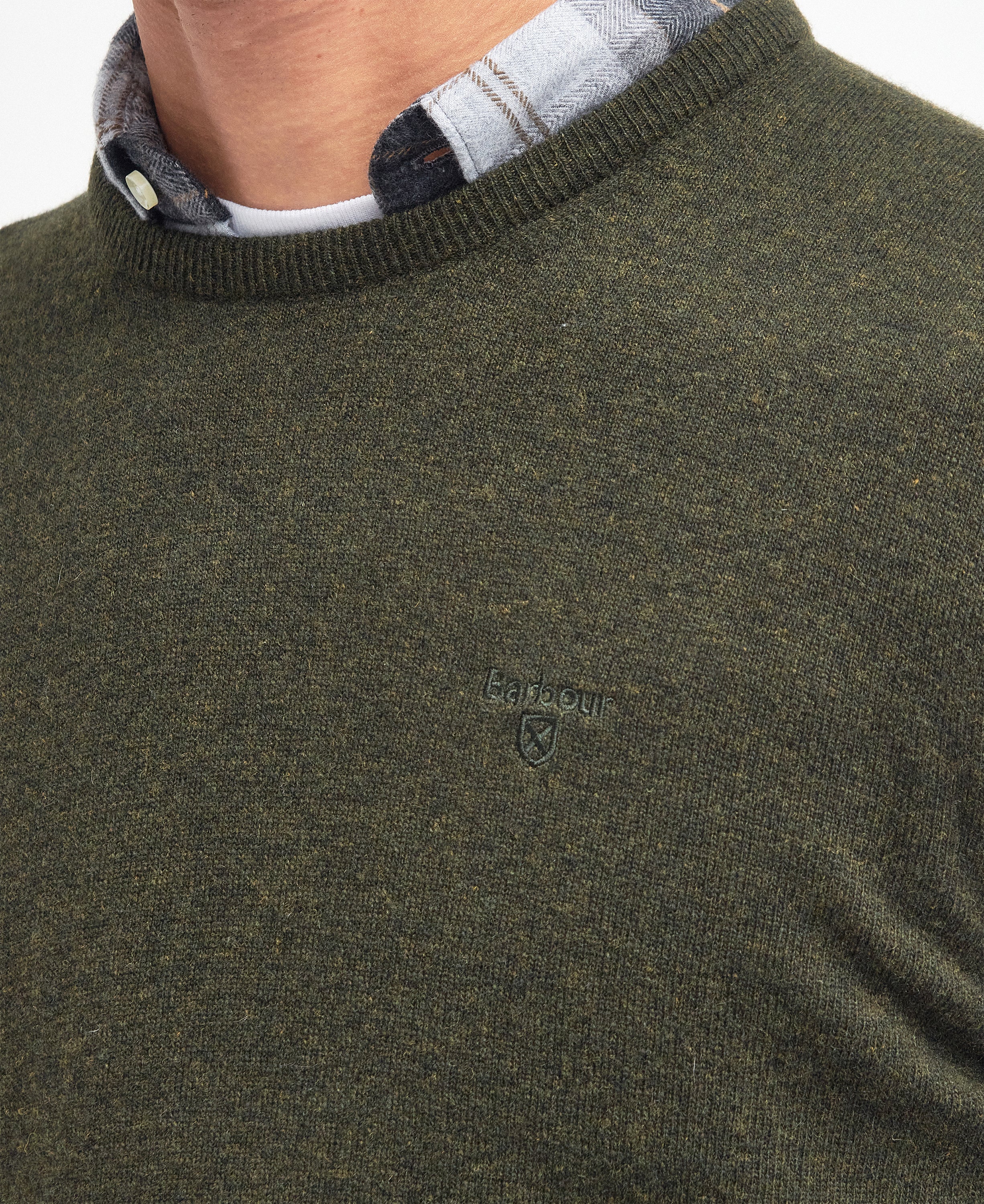 Barbour Essential Lambwool Crew KHAKI