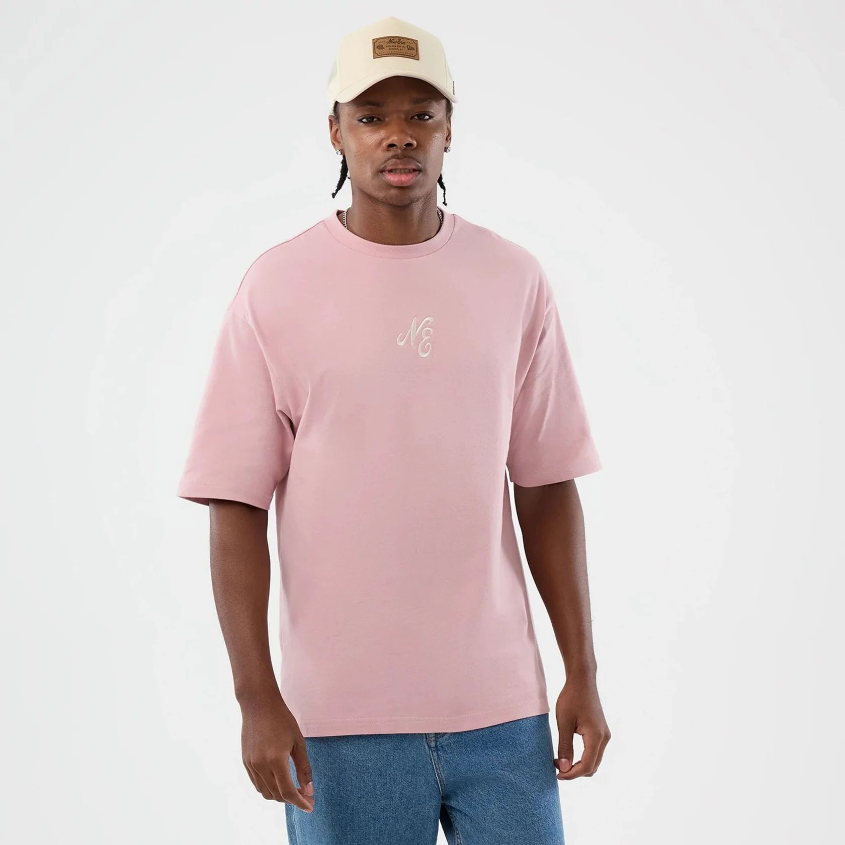 New Era unisex t-paita Floral Os Tee Unisize, vaaleanpunainen
