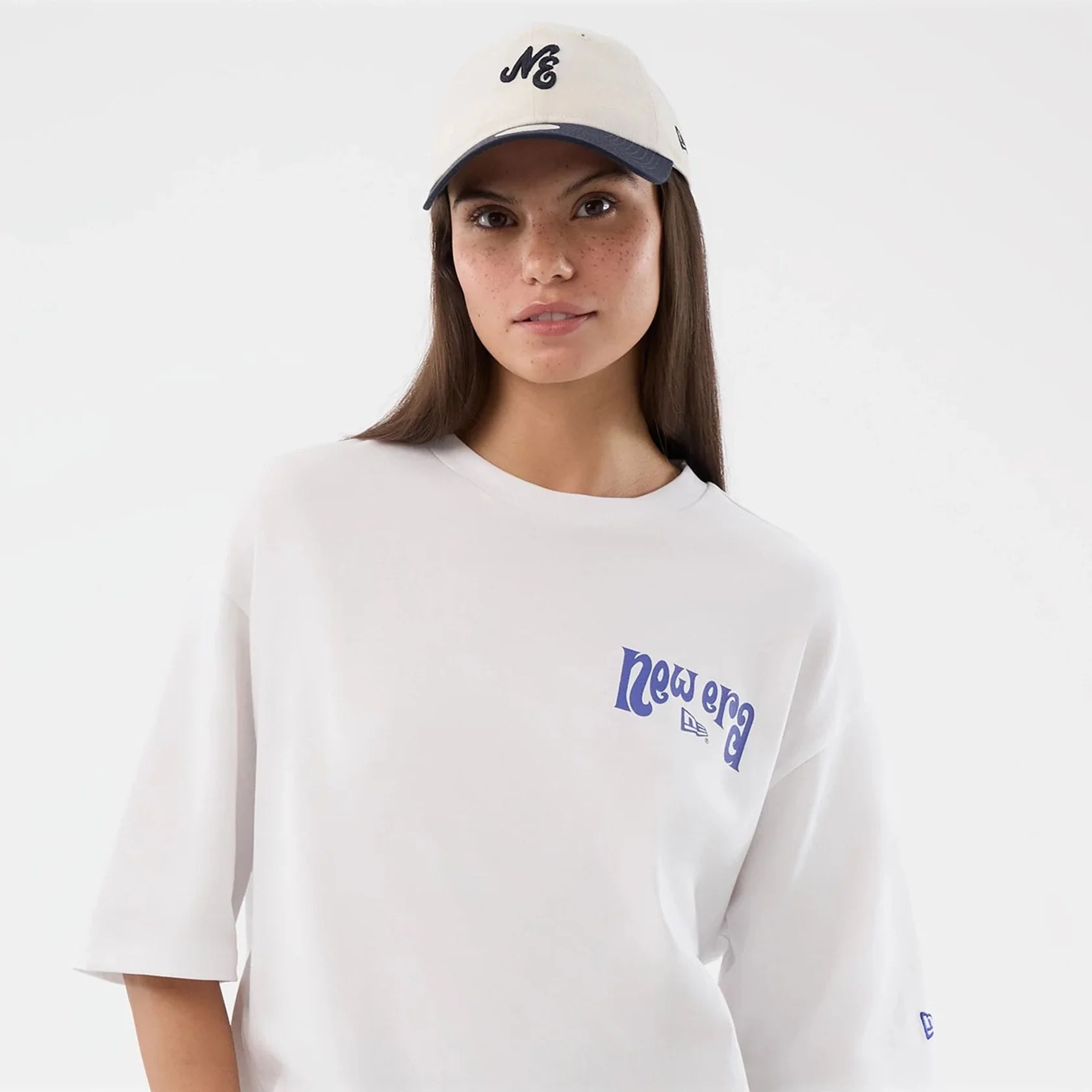 New Era unisex t-paita Fun Graphic, valkoinen