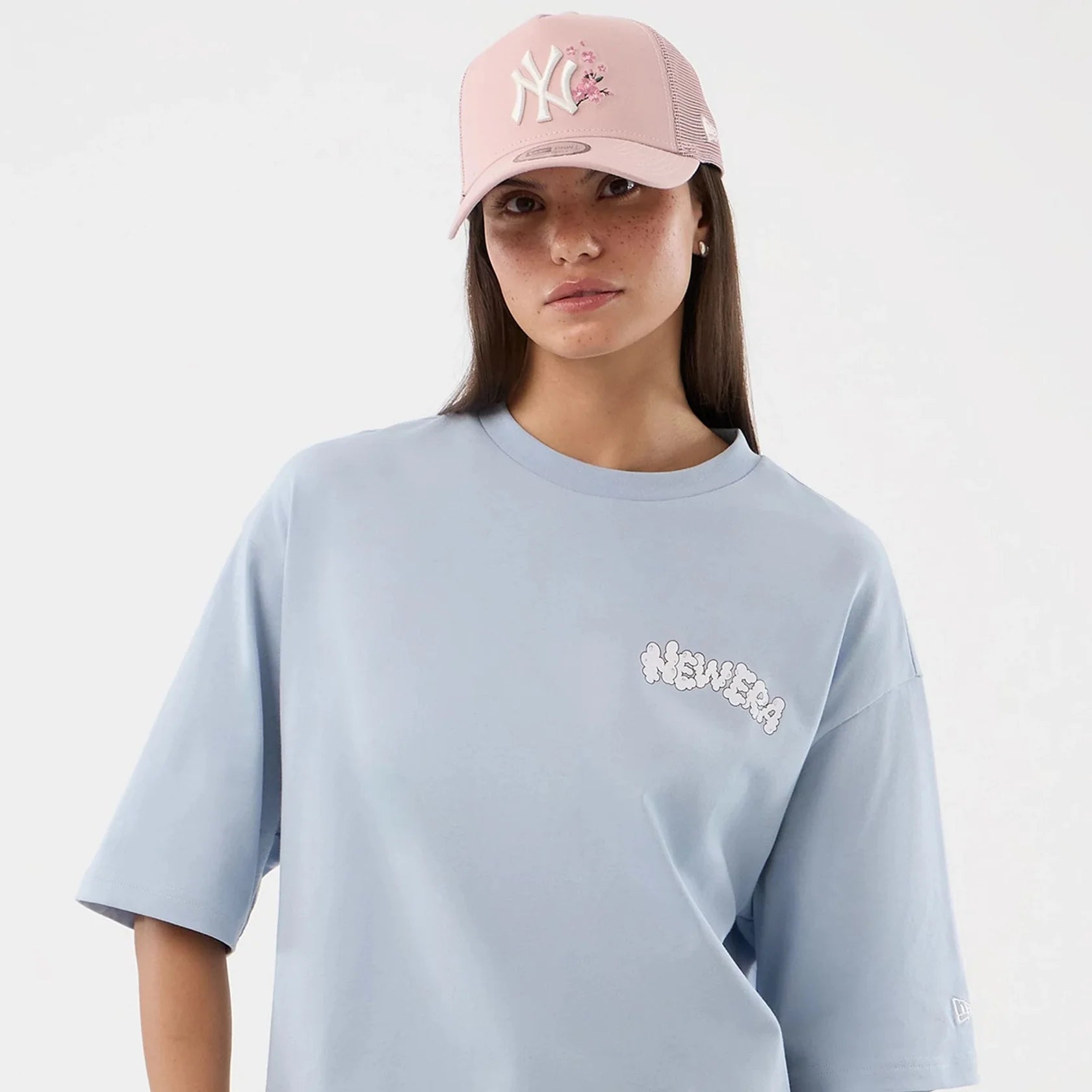New Era unisex t-paita Fun Graphic, vaaleansininen