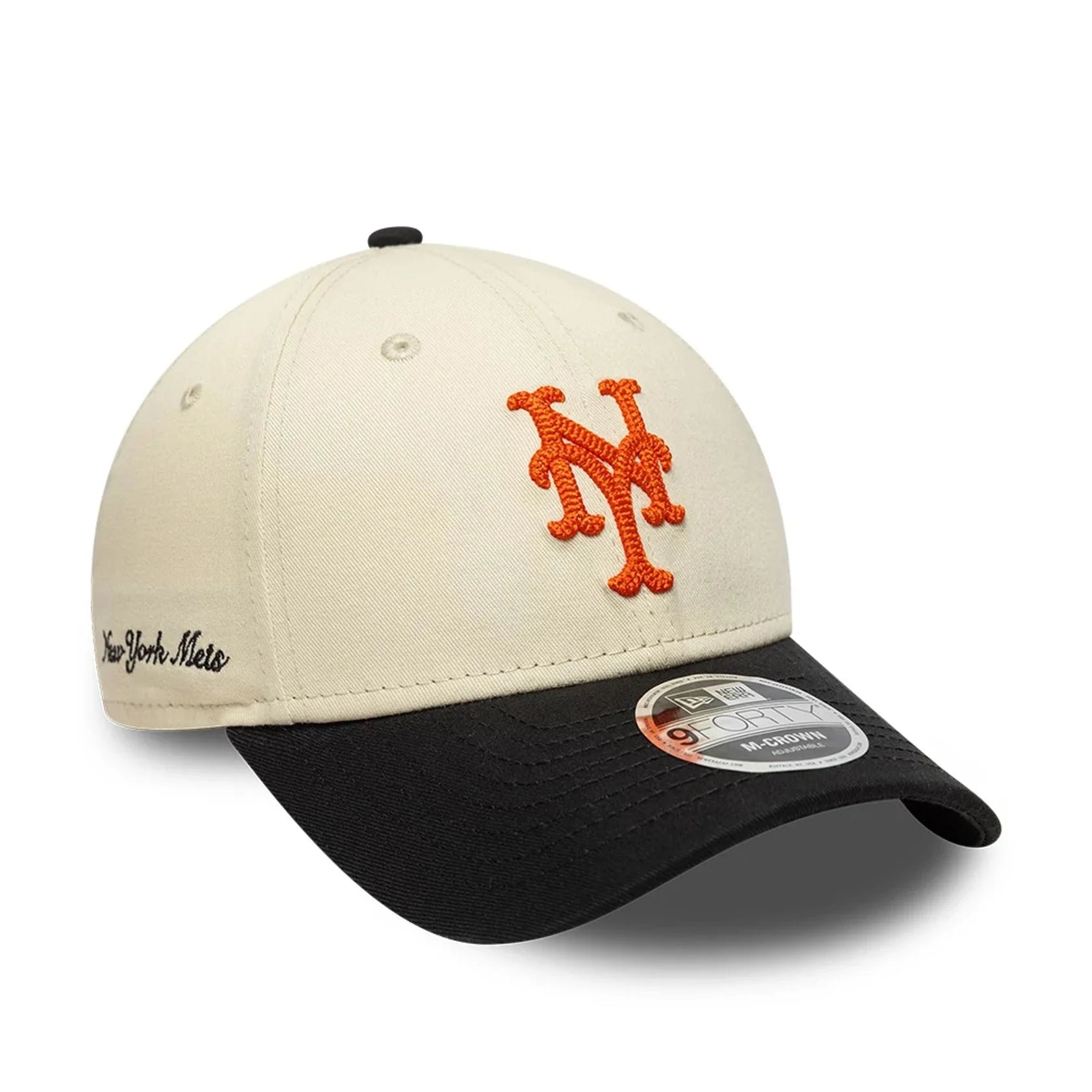New Era miesten lippis Side Script 9Forty Mc New York Mets, musta