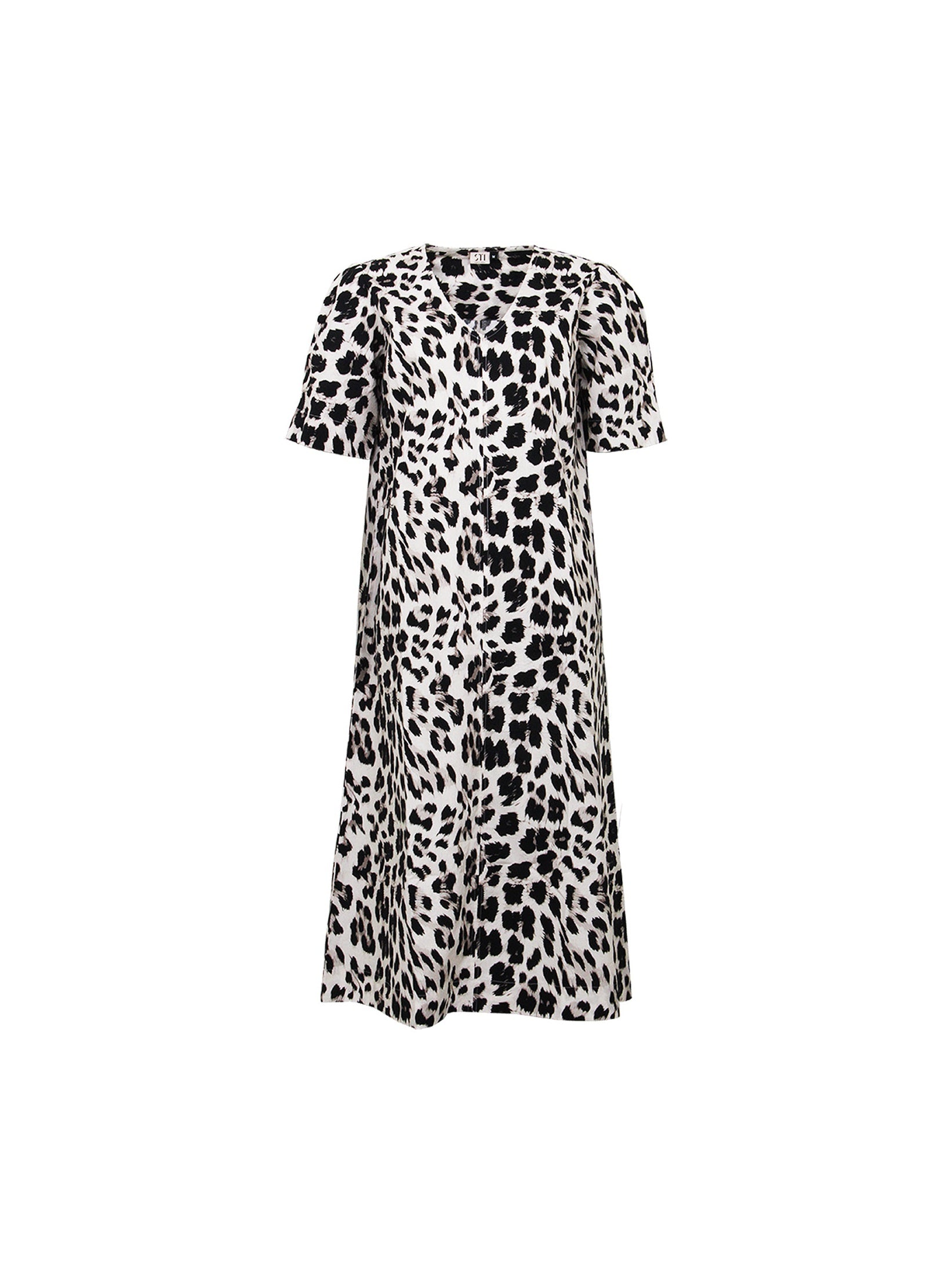 S.T.I Naisten Midimekko Caila Dress, Musta Kuosi