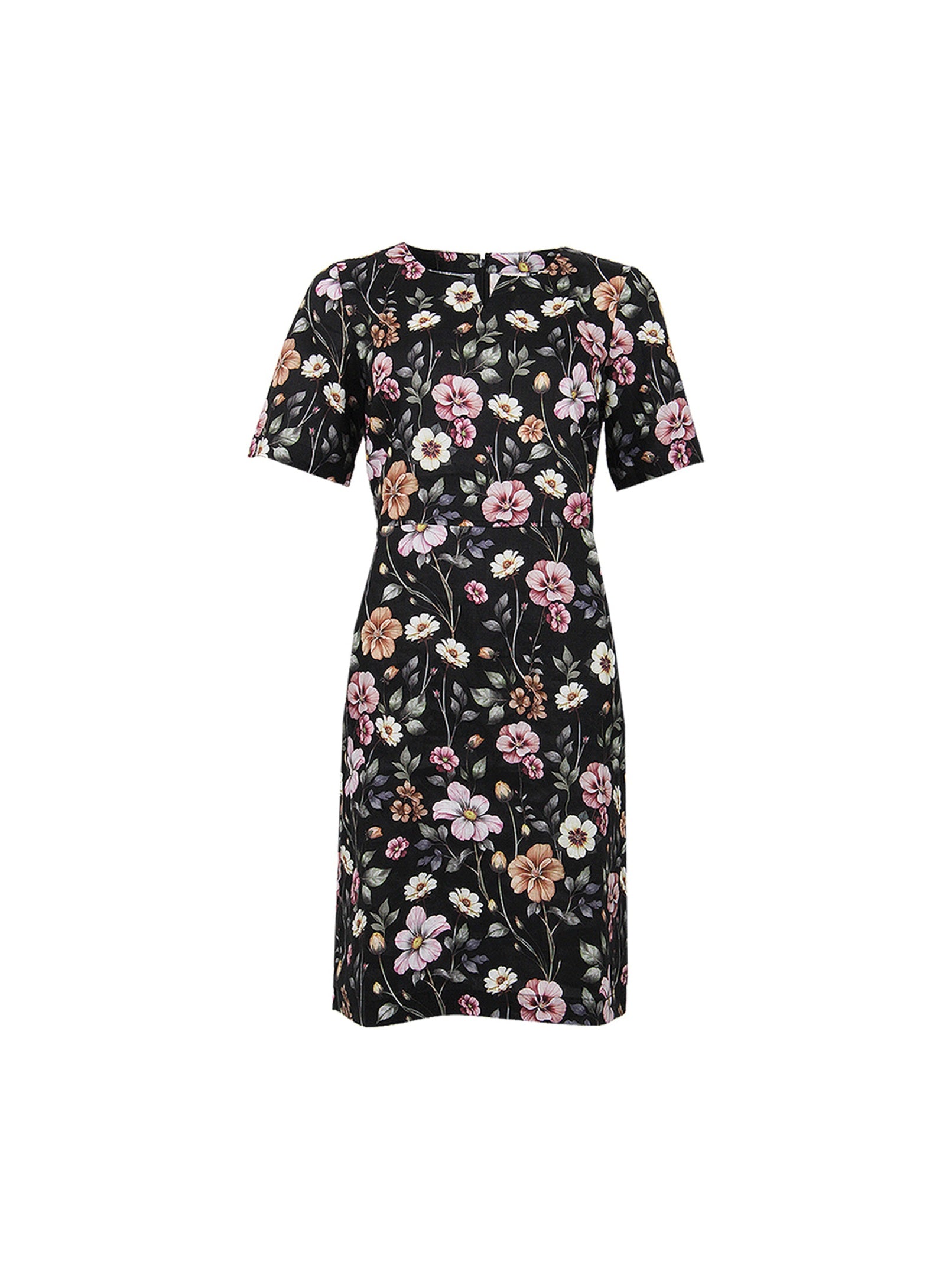 S.T.I Naisten mekko Carenne Print Dress, Musta Kuosi