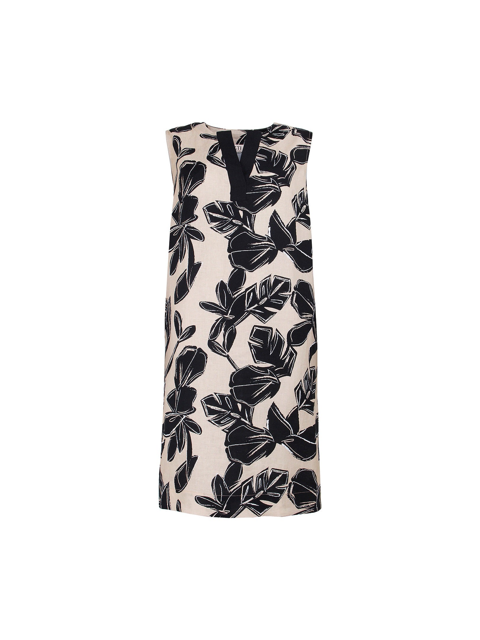 S.T.I mekko Cara Dress, kuosillinen beige
