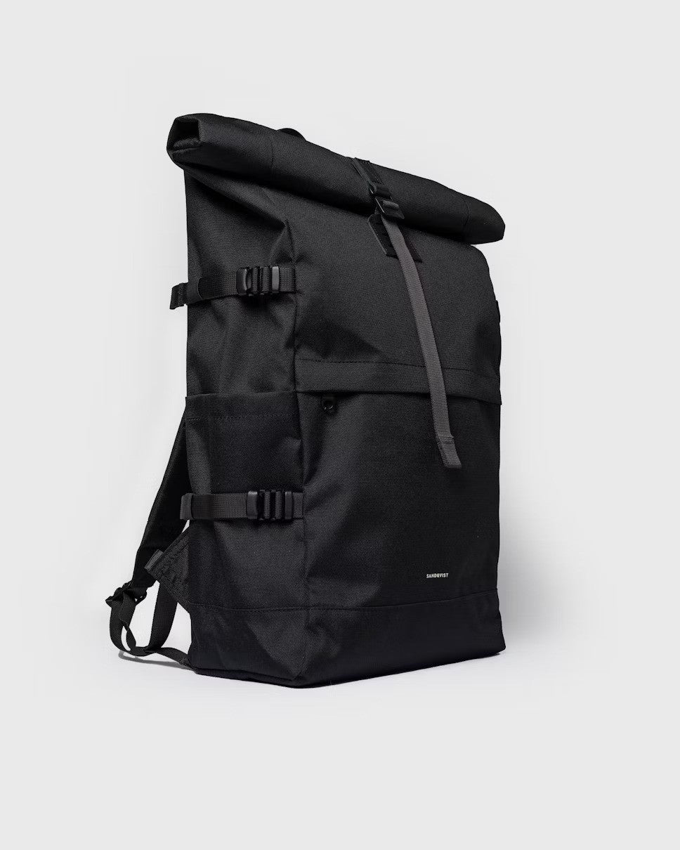 Sandqvist reppu, ICON ROLLTOP BACKPACK L Musta