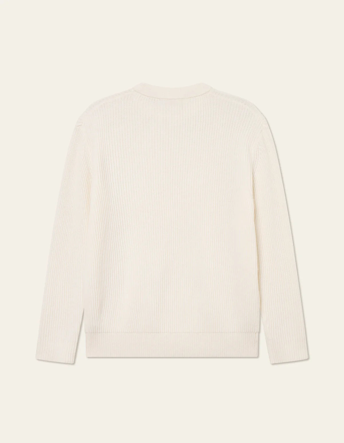 Eddie Wool Rib Crewneck Knit VALKOINEN