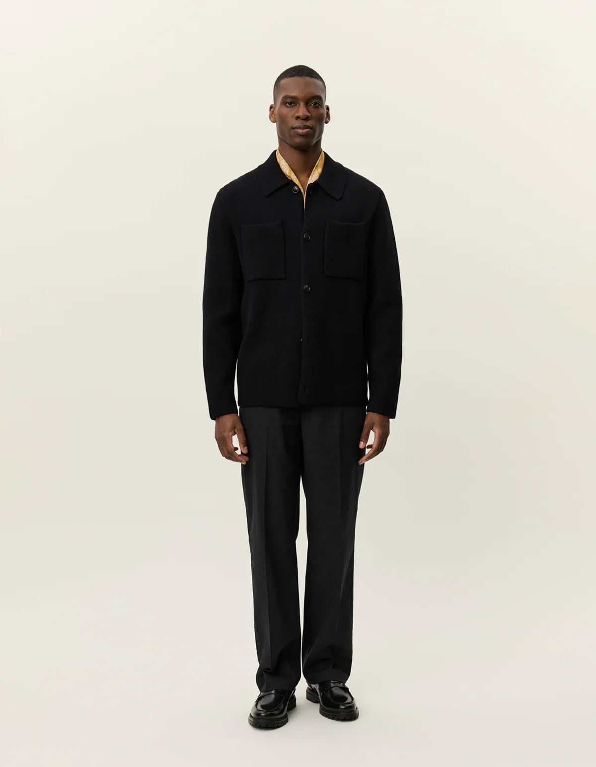FISHER COTTON MILANO OVERSHIRT MUSTA