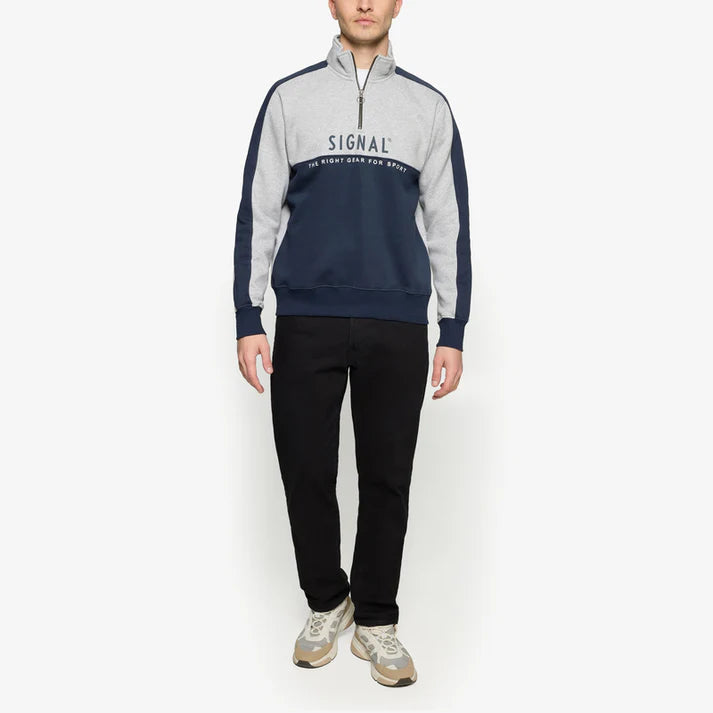 Signal miesten collegepaita MALCOLMSI HALFZIP, tummansininen