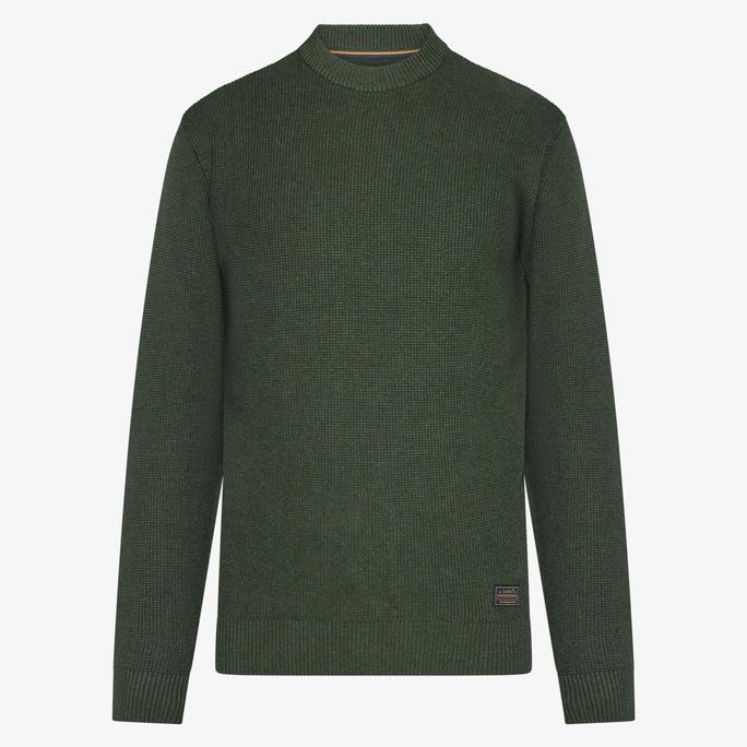 Signal miesten neulepusero KALLESI STRUCTURE CREW, vihreä