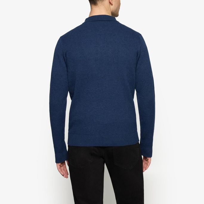 Signal miesten neulepusero Klassi Structure Polo, tummansininen