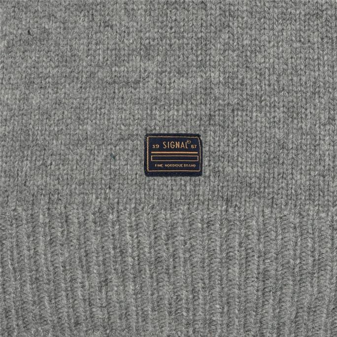 Signal miesten neulepusero KosmusSI wool crewneck, vaaleanharmaa