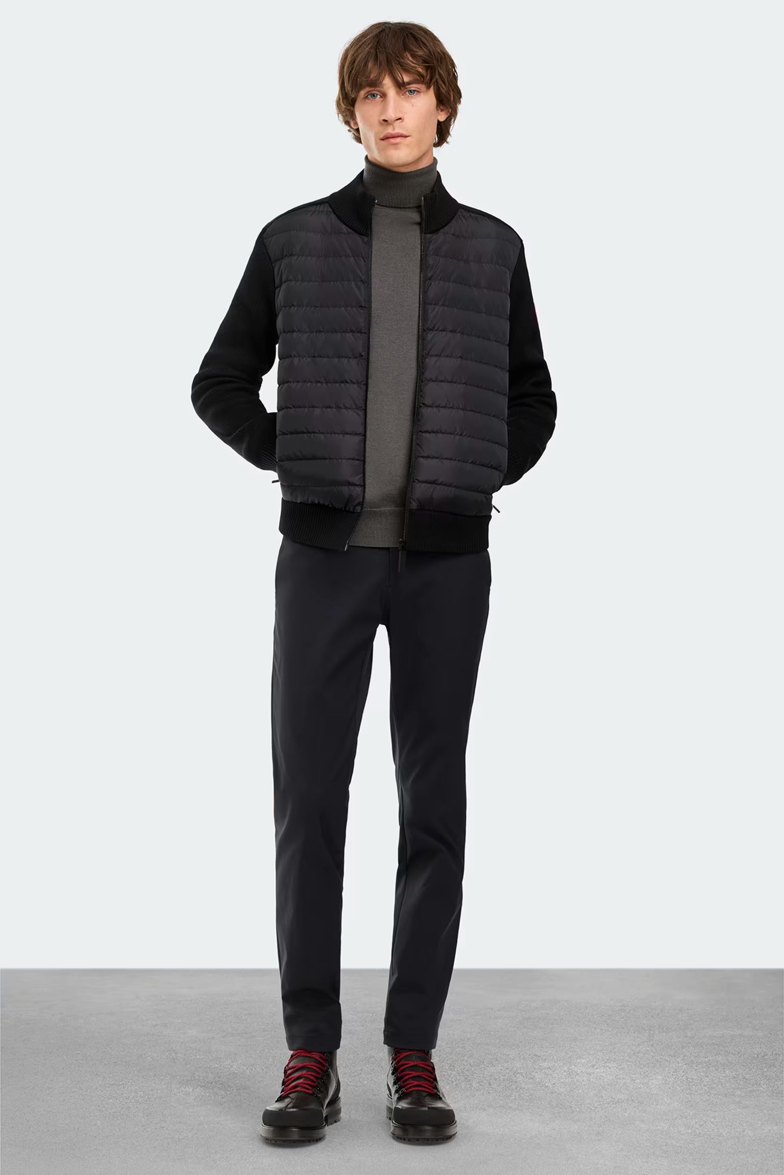 Canada Goose miesten hybriditakki Hybridge Knit Jacket - Classic Disc, musta