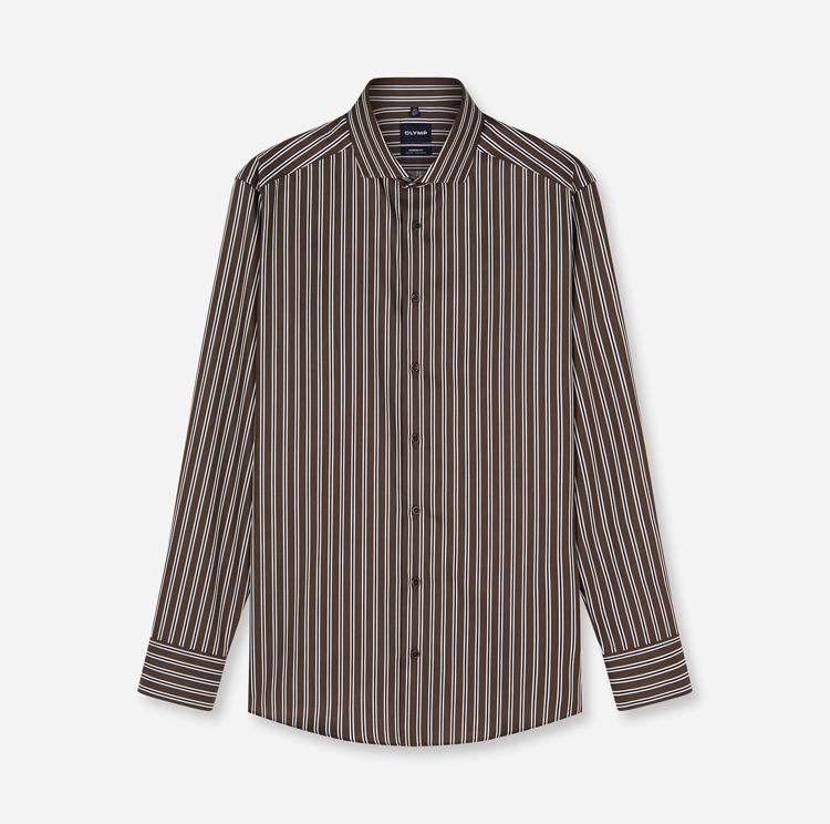 Olymp miesten kauluspaita Luxor Modern Fit, ruskea