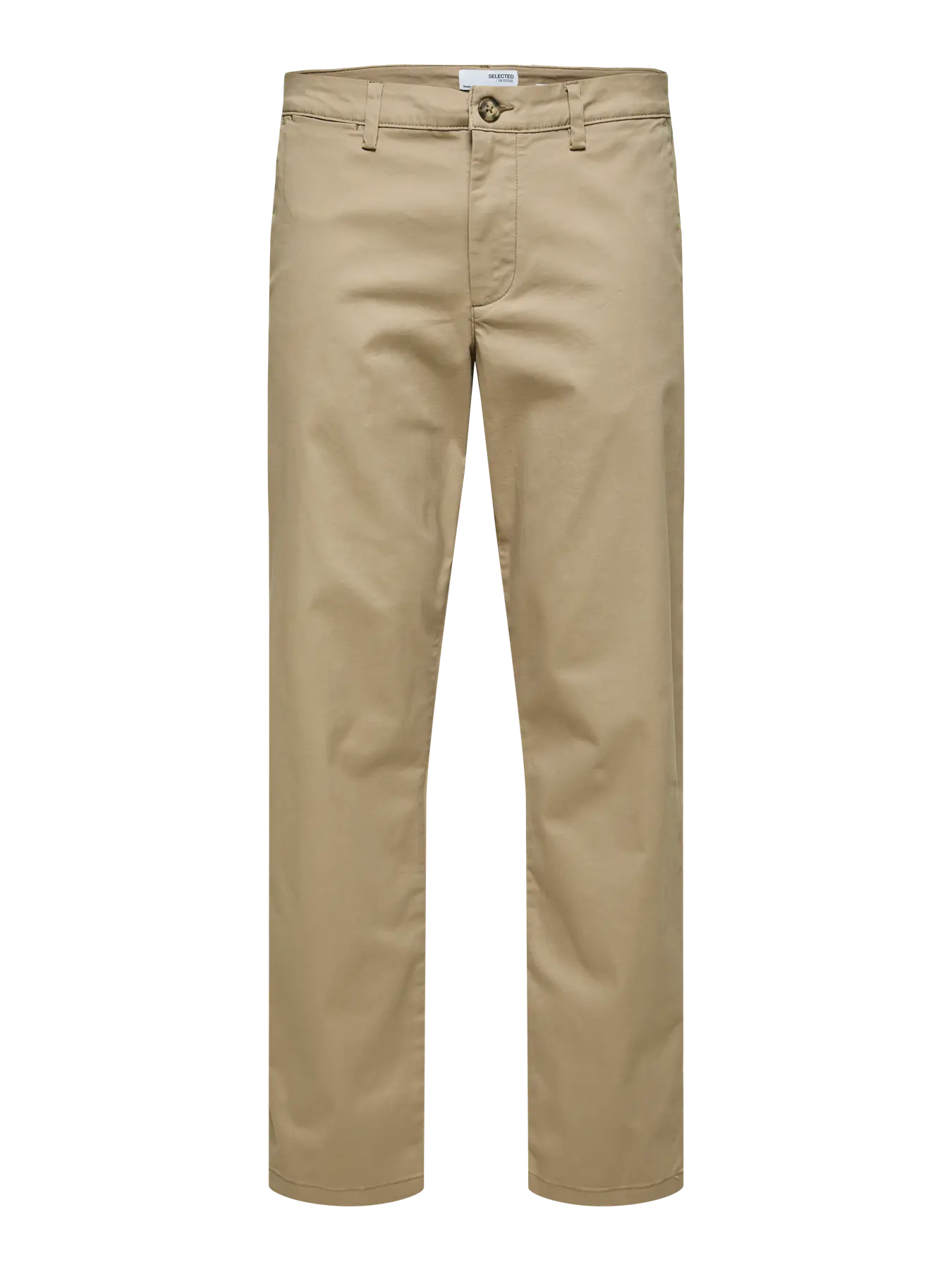 Selected miesten chinot SLM196-Straight New Miles Flex Pant Noos, Greige