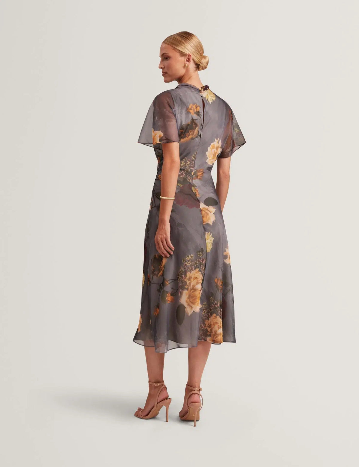 Ted Baker naisten mekko Noelha, harmaa kuosillinen