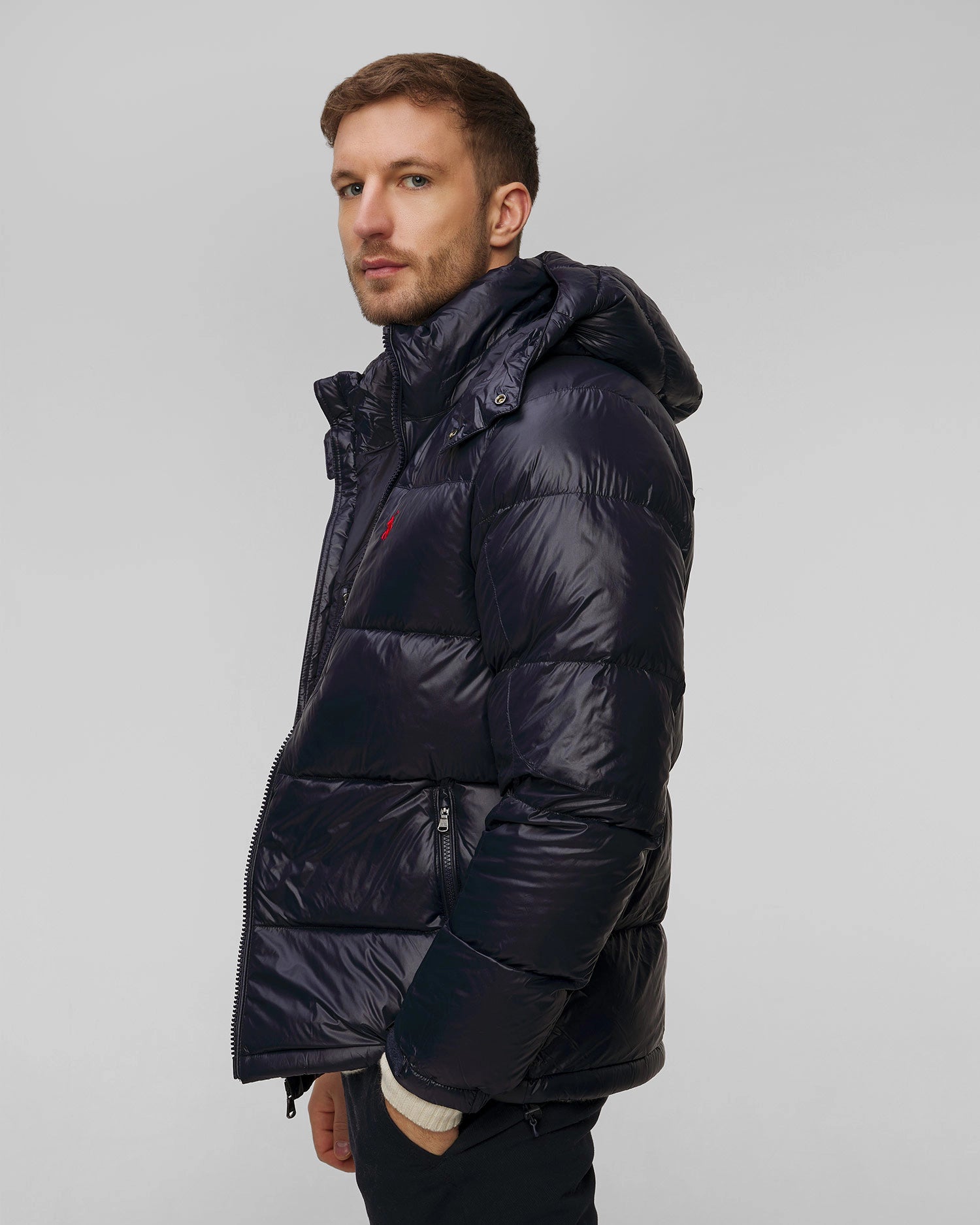 Polo Ralph Lauren Miesten Untuvatakki The Gorham Glossed Down Jacket, tummansininen