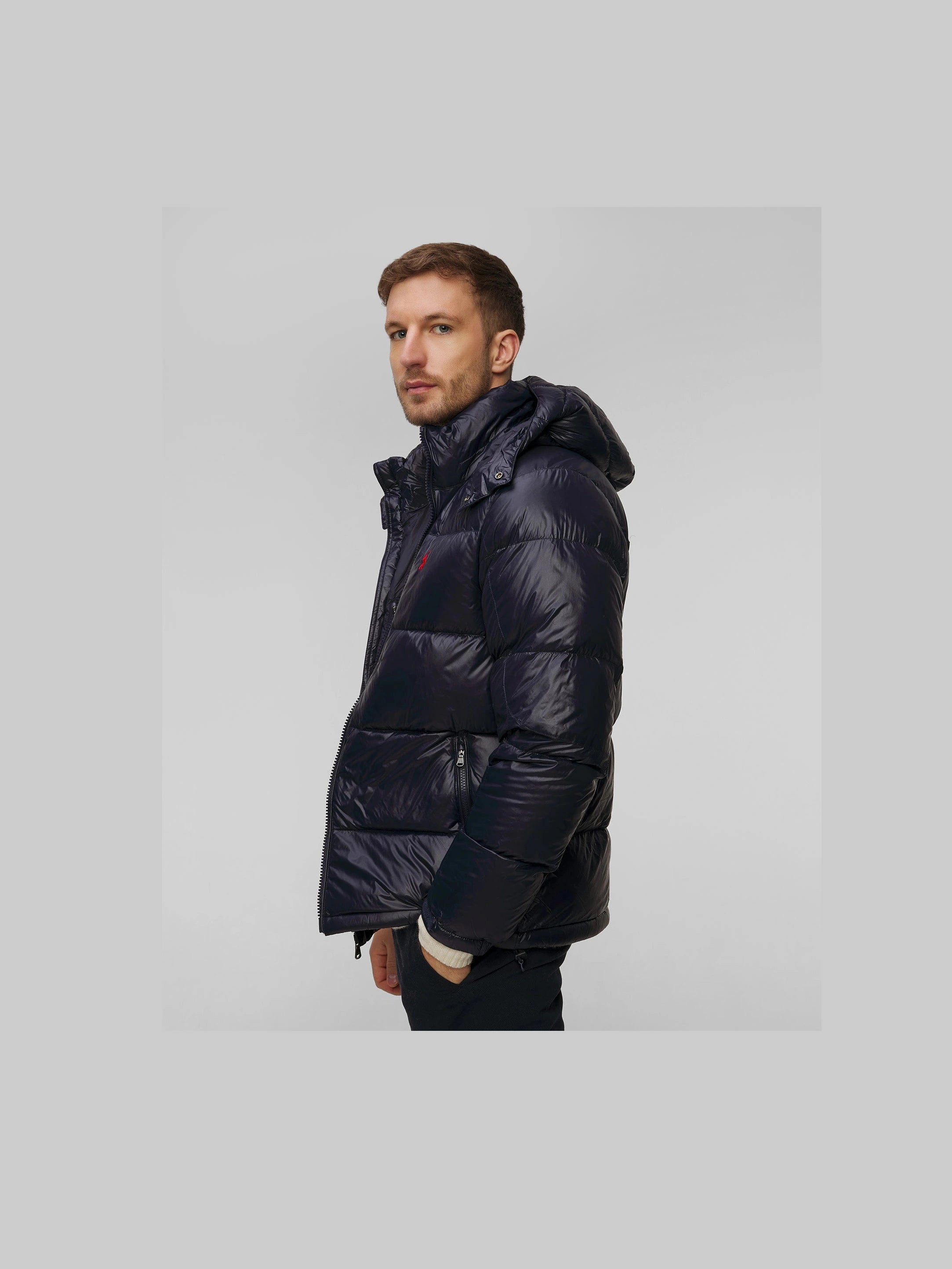 Polo Ralph Lauren Miesten Untuvatakki The Gorham Glossed Down Jacket, tummansininen