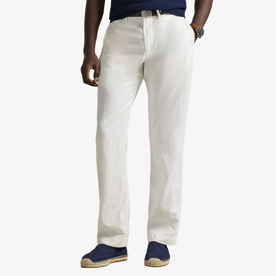 Polo Ralph Lauren miesten housut Linen Trousers, valkoinen