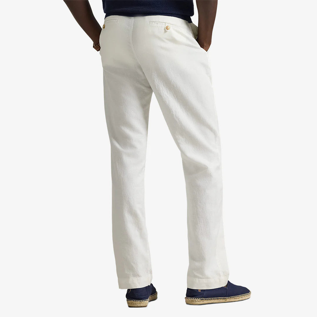 Polo Ralph Lauren miesten housut Linen Trousers, valkoinen