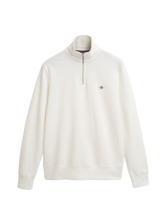 Gant miesten collegepaidat Shield Half Zip, valkoinen