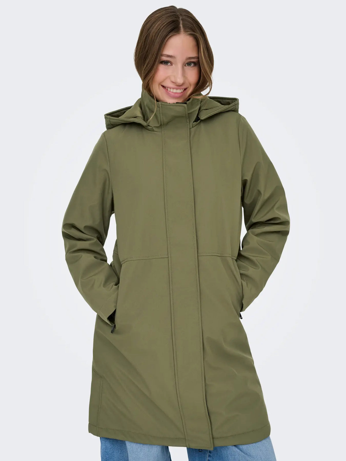 Only naisten parka Kara, tummanvihreä