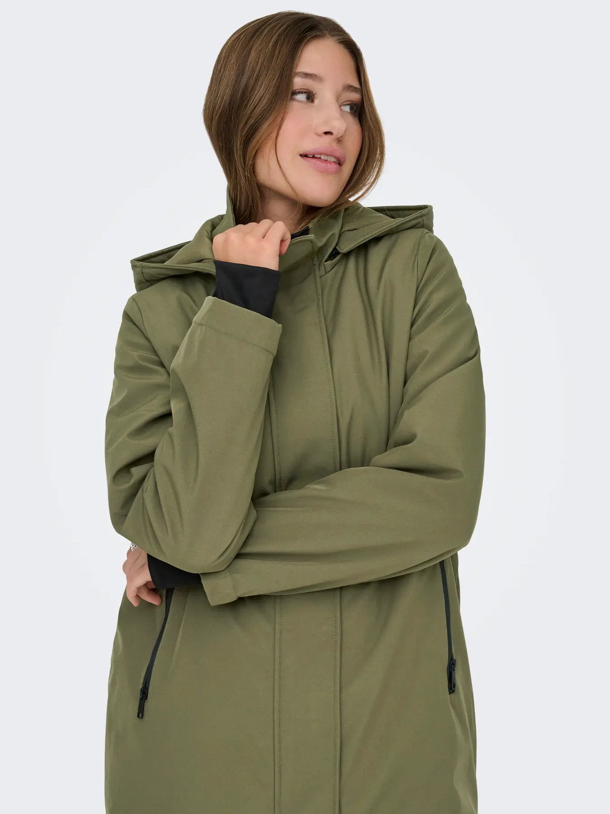 Only naisten parka Kara, tummanvihreä
