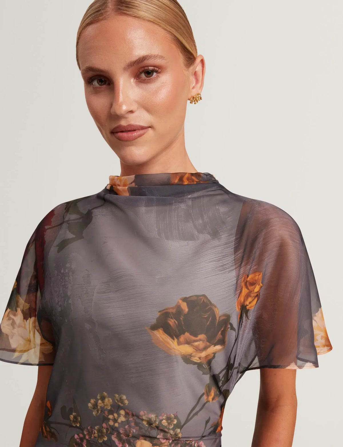 Ted Baker naisten mekko Noelha, harmaa kuosillinen