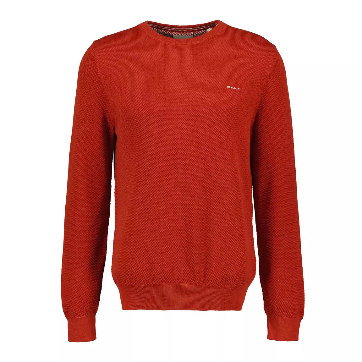 Gant miesten neulepusero, K COTTON PIQUE C-NECK PUNAINEN