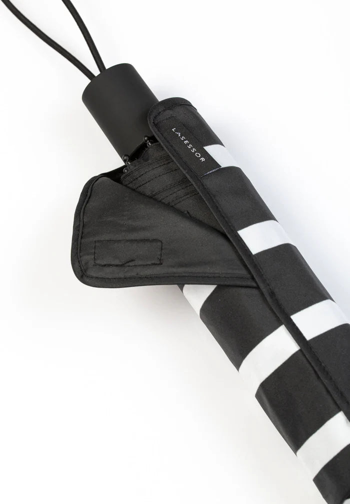 L'Asessor sateenvarjo Pisara, raidallinen musta