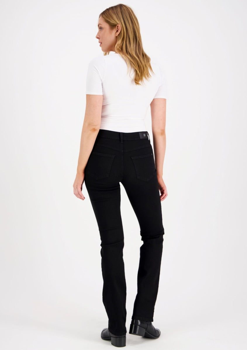 Very Nice Naisten Farkut, Emily 9731 Straight Fit Musta
