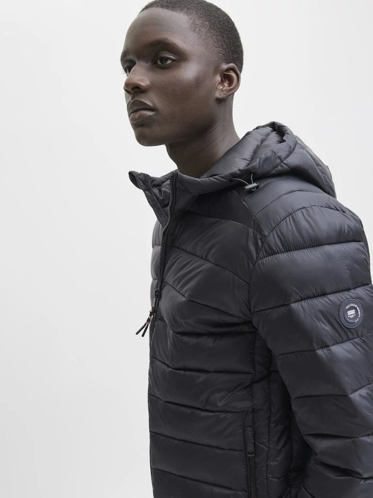 JJEBRADLEY LIGHT PUFFER HOOD NOOS Black
