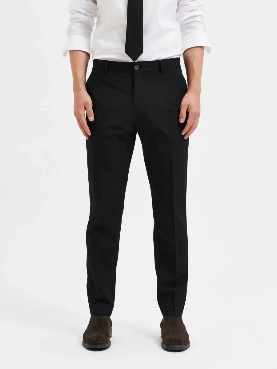 Selected Homme Miesten Housut, LIAM TRS FLEX NOS Black