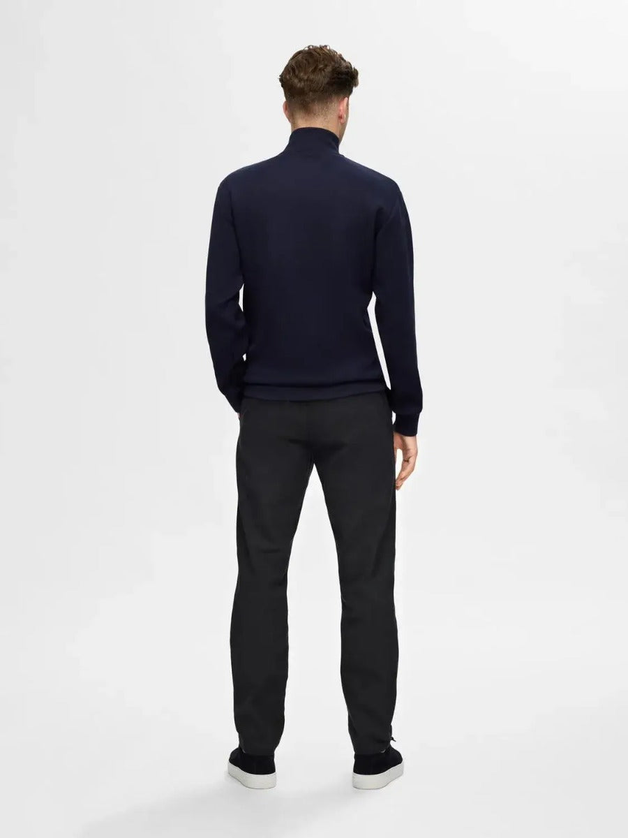 Selected housut, MILES BRUSHED PANTS Tummanharmaa