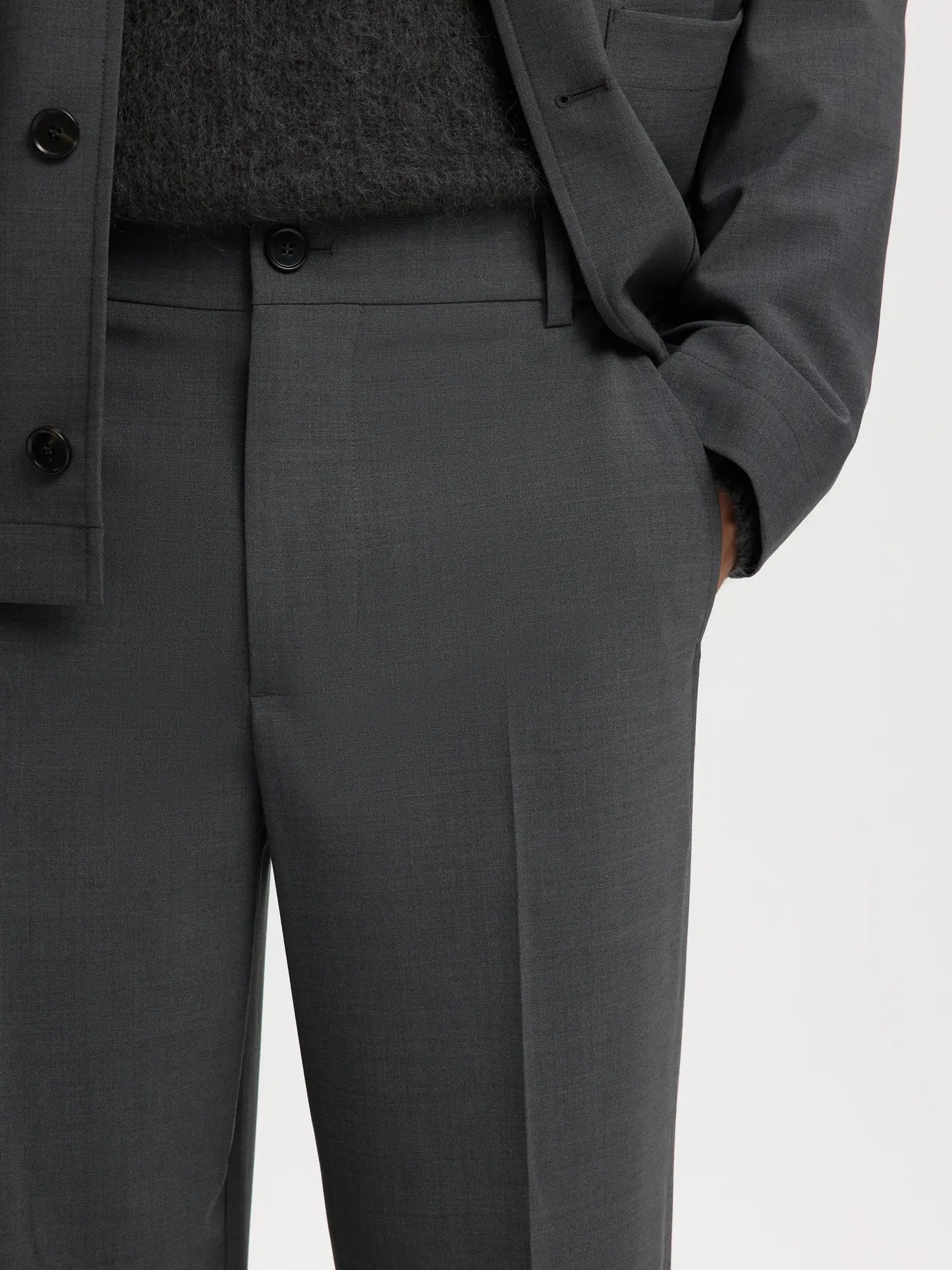 Selected miesten housut SLHLOOSE-MAGS TRS EX, Asphalt