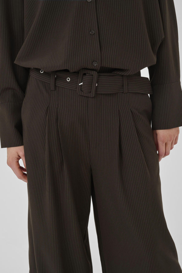 VittaMW High Wide Pant RAIDALLINEN RUSKEA