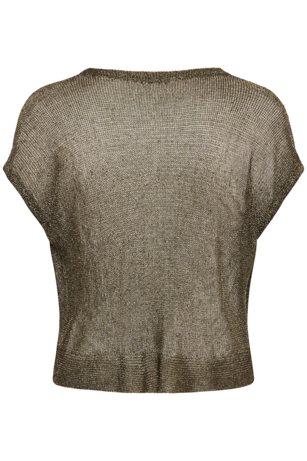 My Essential Wardrobe Olly Knit Waterfall Top, Kullankeltainen