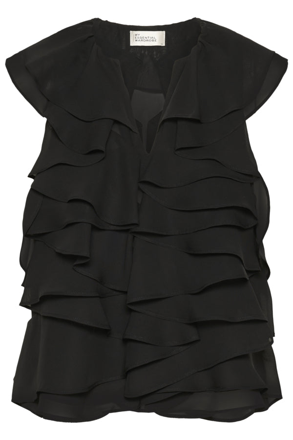 My Essential Wardrobe Eiko Florence Top, musta