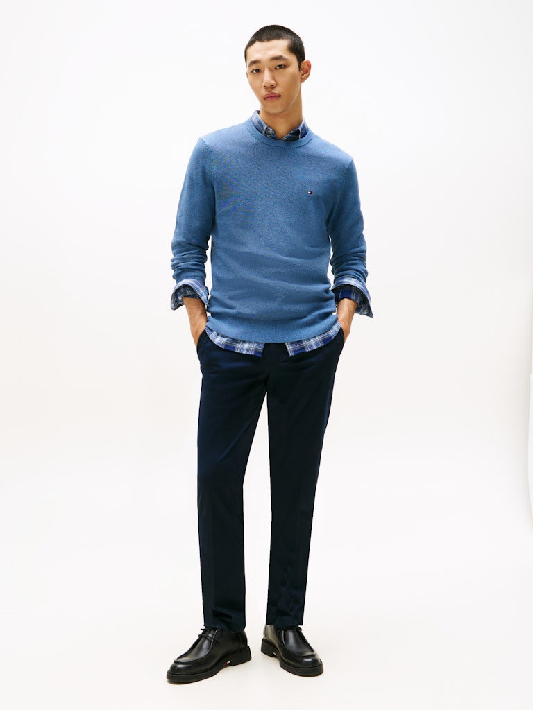 K ESSENTIAL STRUCTURE CREW NECK SININEN, INDIGO