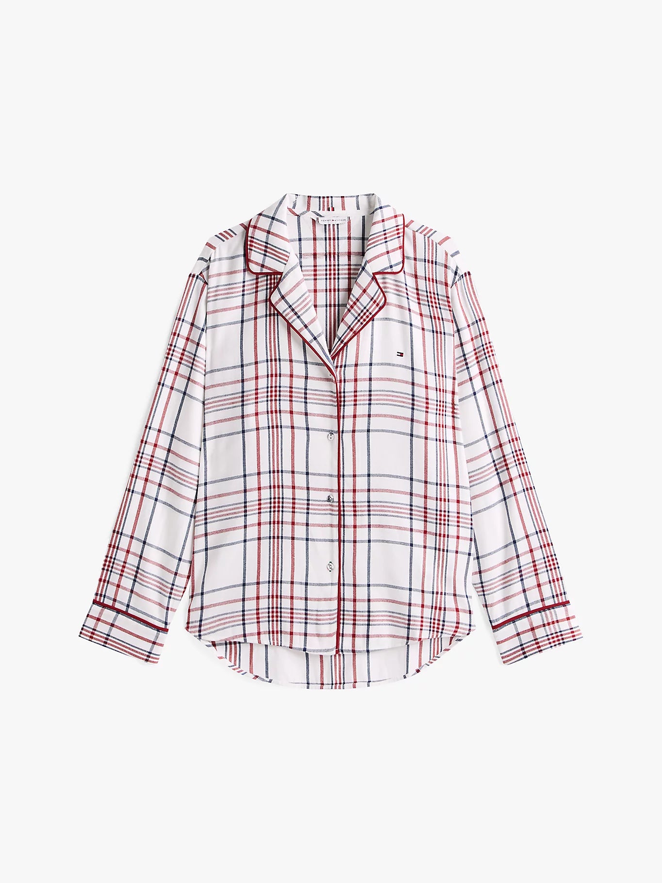 Tommy Hilfiger K-gift LS FLNL Shirt Set Slippers naisten pyjama, monivärinen kuosi