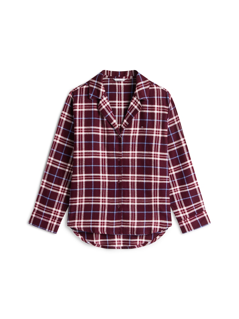 LS FLNL SHIRT PJ PANTS SET PUNAINEN RUUTU