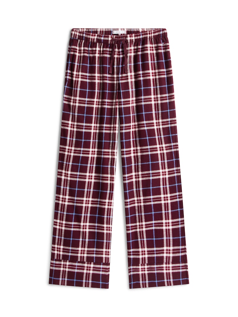 LS FLNL SHIRT PJ PANTS SET PUNAINEN RUUTU