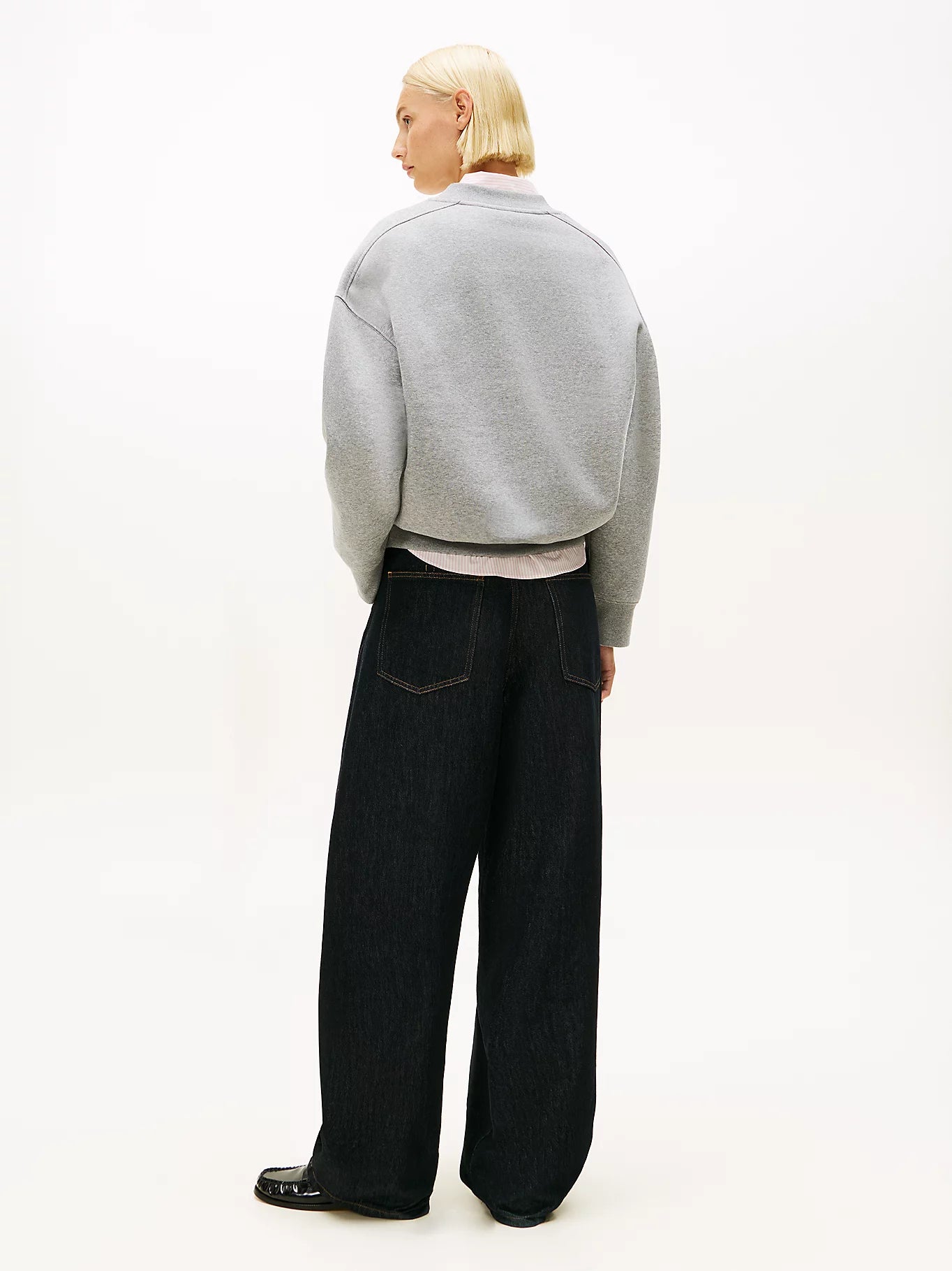 Tommy Hilfiger Naisten Collegepaidat Varsity V-nk Fleece, Vaaleanharmaa